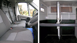 EquiTrek horse transport vehicle interior